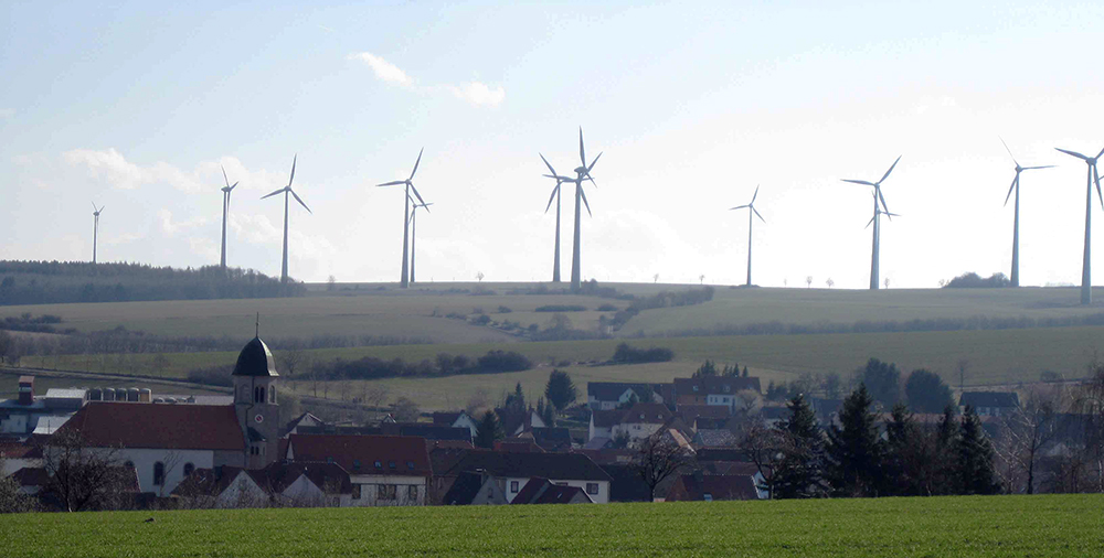 Büttstedt mit Windpark Büttstedt mit Windpark